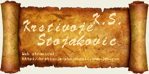 Krstivoje Stojaković vizit kartica